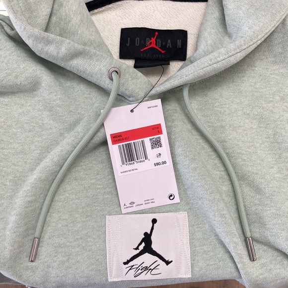 Jordan Essentials Flight hoodie Seafoam Mens size XL - Picture 7 of 9